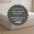 Pack Canapé Tapizado + Colchón 135x190