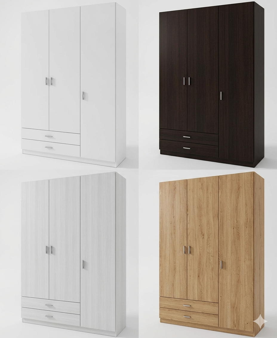 Armario 3 puertas económico - Disponible en 4 colores