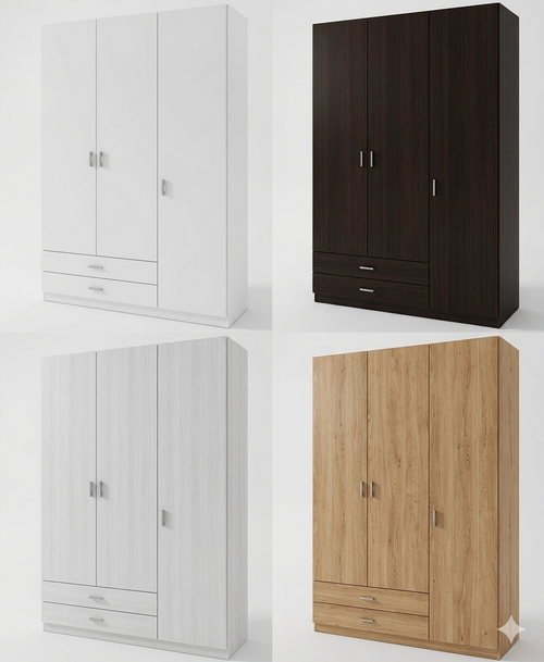 Armario 3 puertas económico - Disponible en 4 colores
